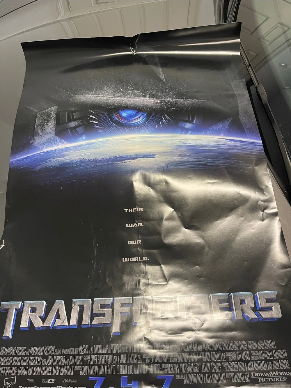 Transformers Movie Poster Wall Art - Black & Blue